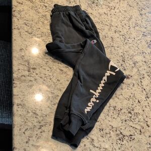 Champion Black Joggers with Logo